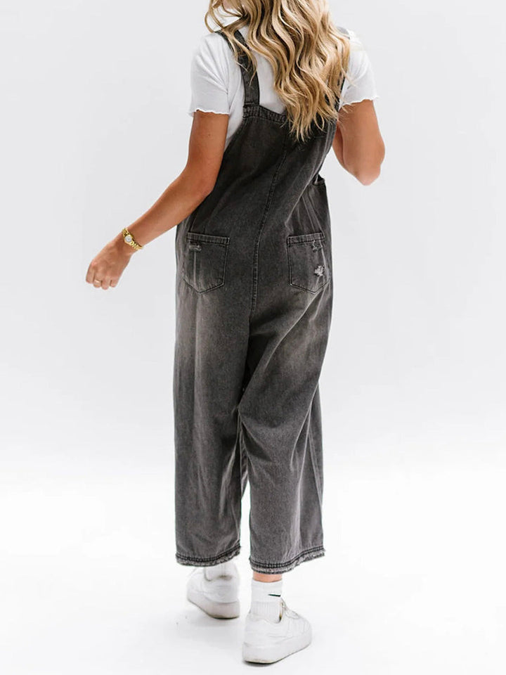 Callista | Vintage Washed Denim Overalls