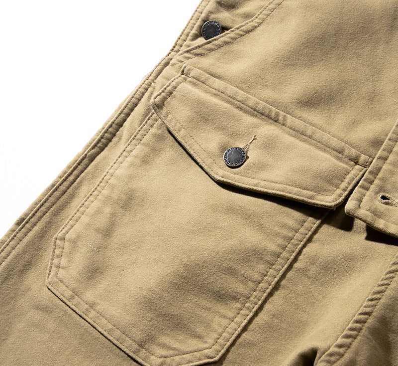 Unisex Moleskin Dungarees with Drawstring