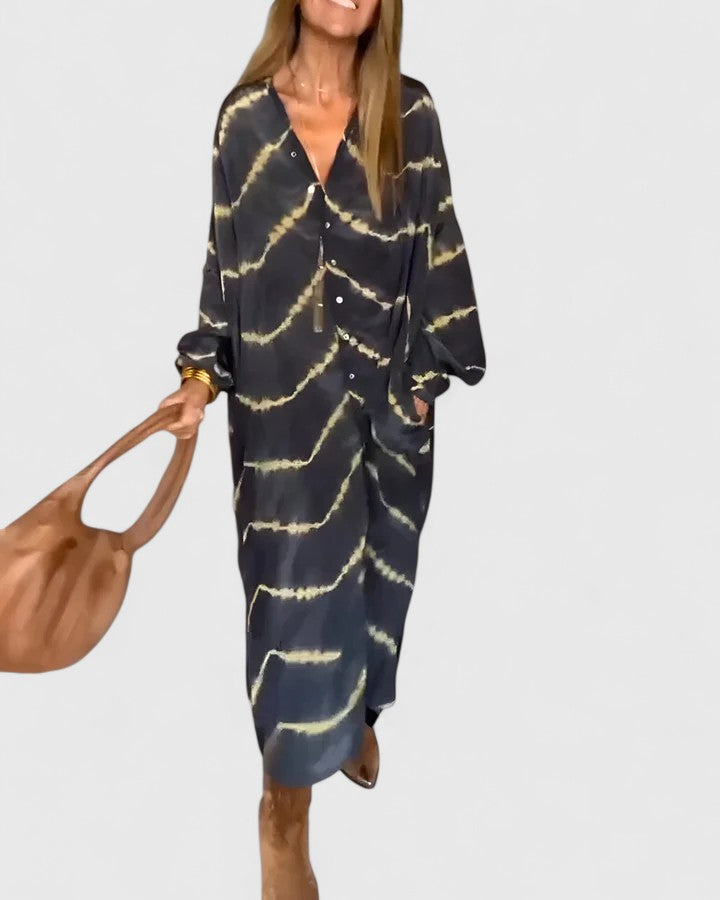 KELISSEA – ELEGANT BOHO STRIPED MAXI DRESS