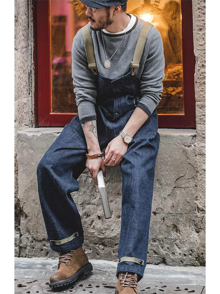 American Vintage Navy Deck Denim Overall