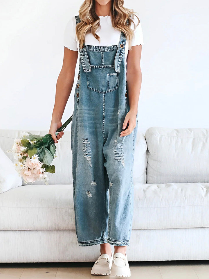 Callista | Vintage Washed Denim Overalls