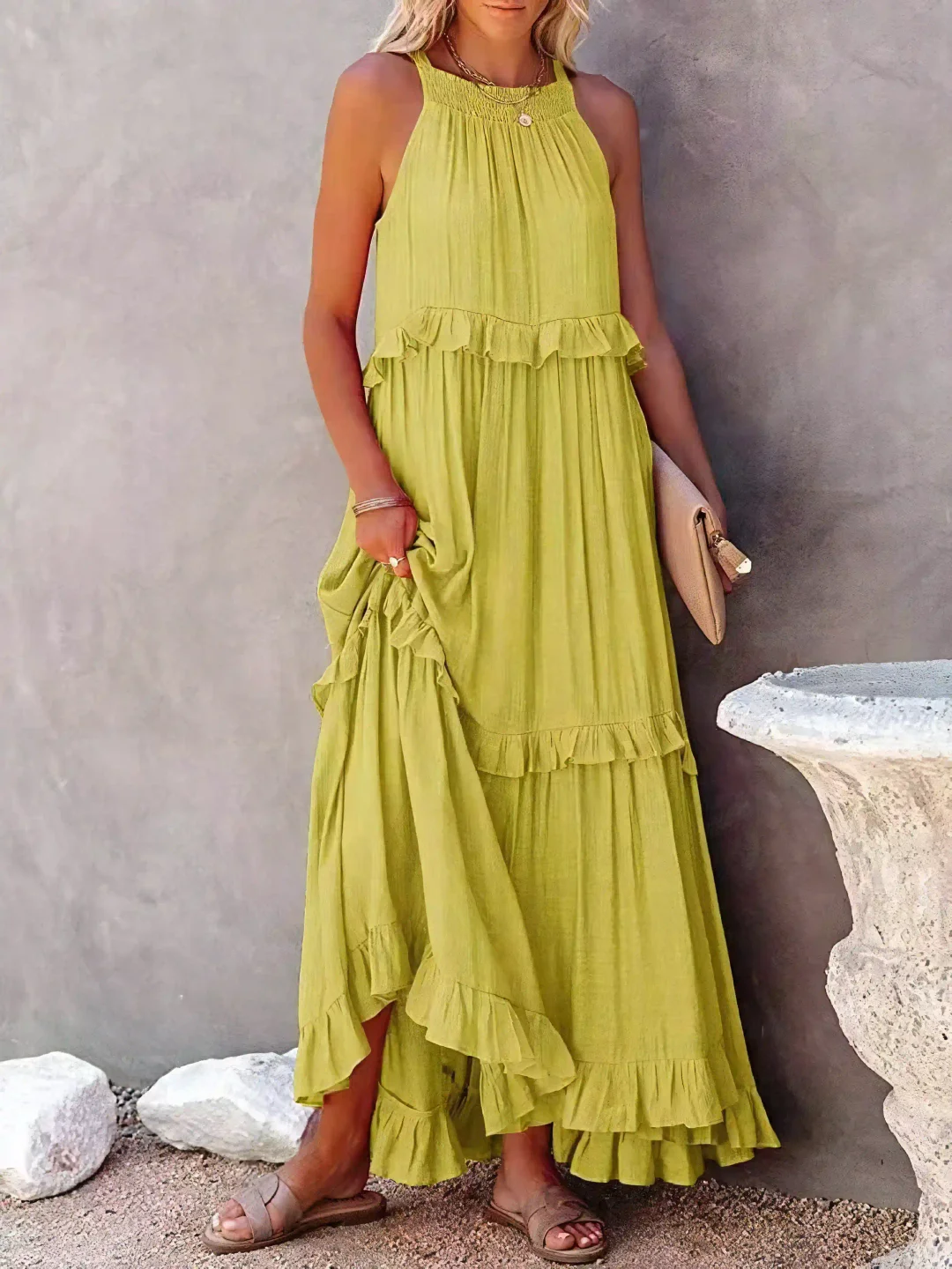 Mabel - Ruffle Breeze Maxi Dress