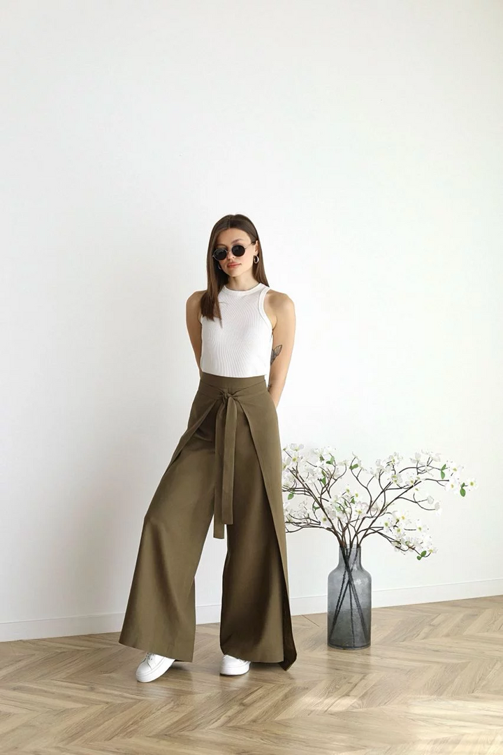 ARIANE – WOMEN’S WIDE-LEG LINEN PANTS
