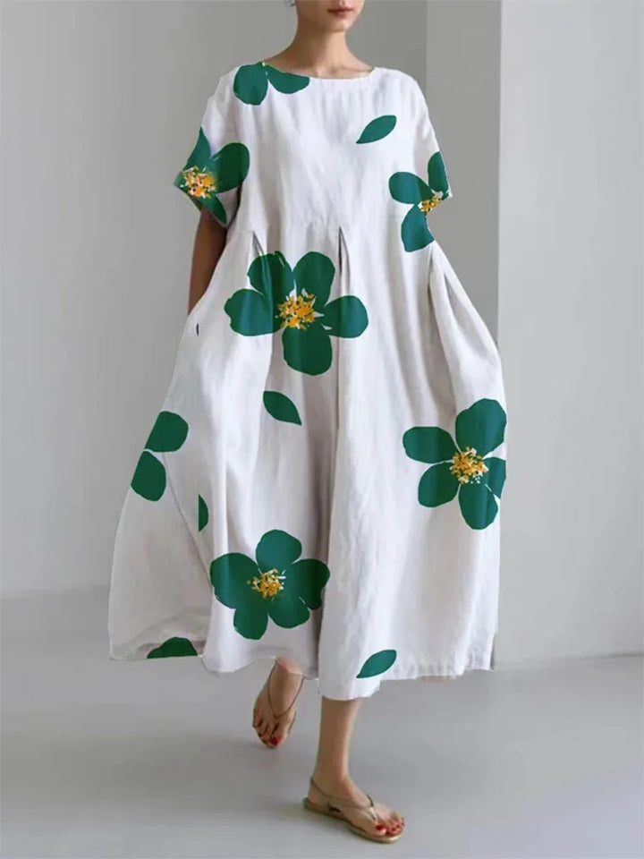 CATERINA - Long Summer Dress with Vibrant Flowers