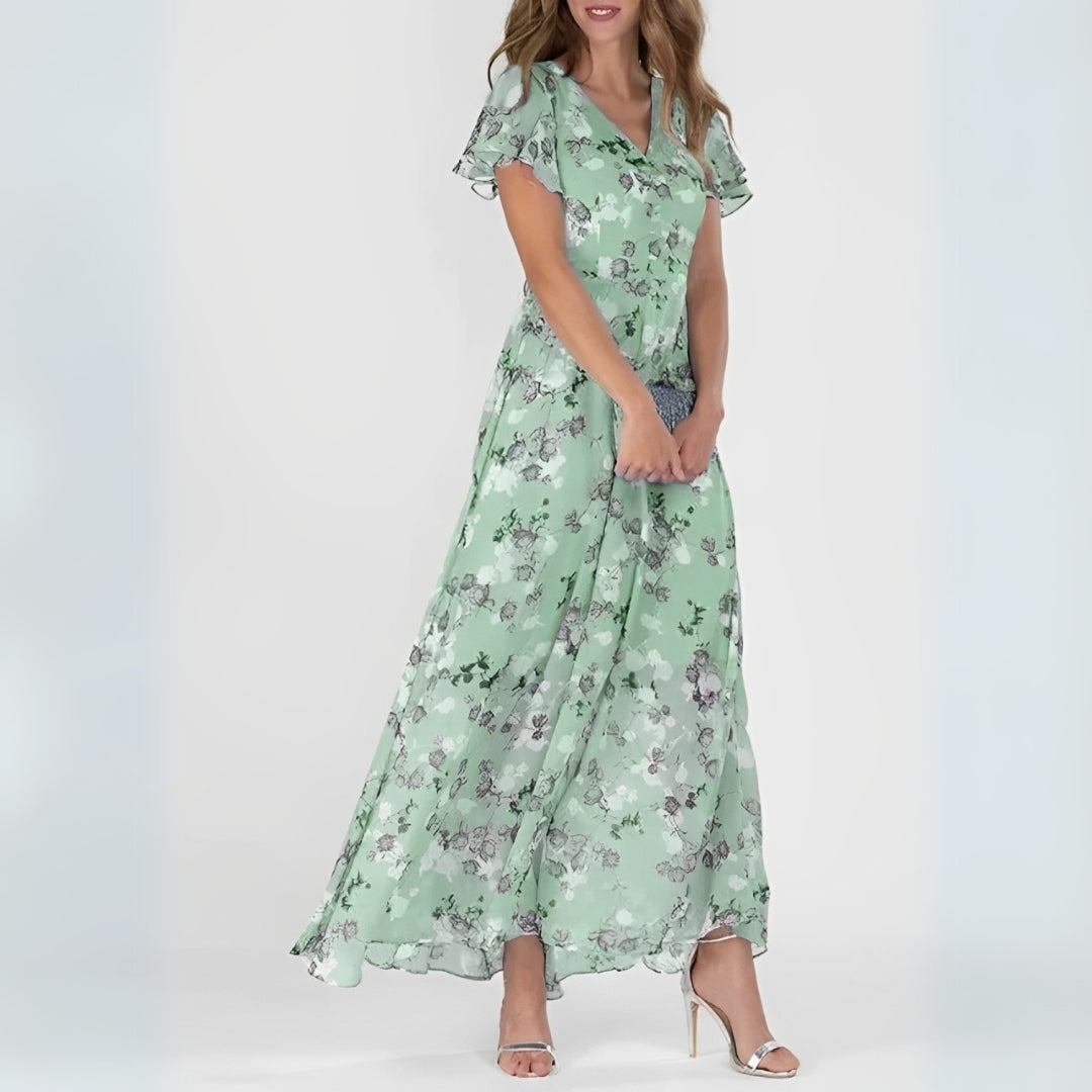 ORLYRIA – GARDEN GLOW FLOOR-LENGTH DRESS