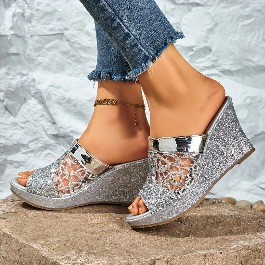 Alexis - Elegant Lace High Heel Sandals