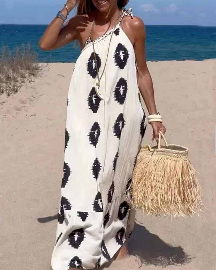 Sunshine - One Shoulder Loose Maxi Dress