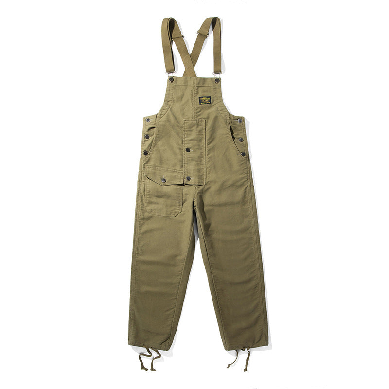 Unisex Moleskin Dungarees with Drawstring