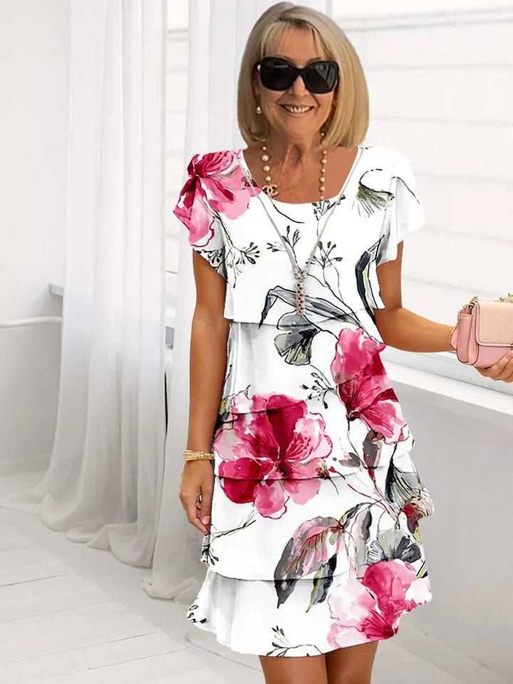 ISALARA – BLOOMING RUFFLE MIDI DRESS