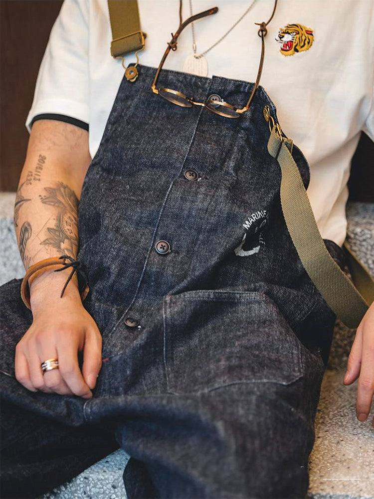 American Vintage Navy Deck Denim Overall