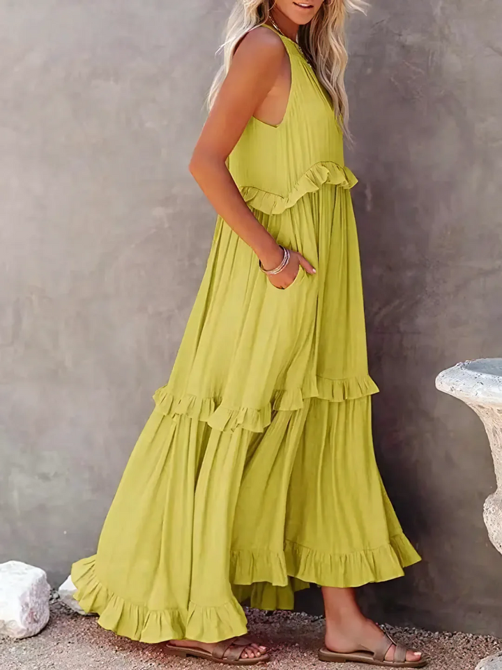 Mabel - Ruffle Breeze Maxi Dress