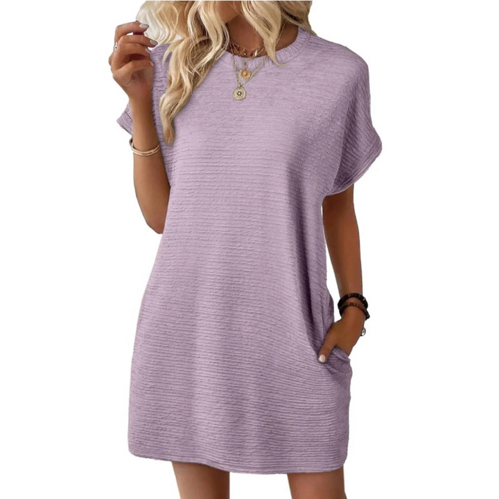 ROMINA – CASUAL MINIMALIST ROUND NECK SUMMER DRESS