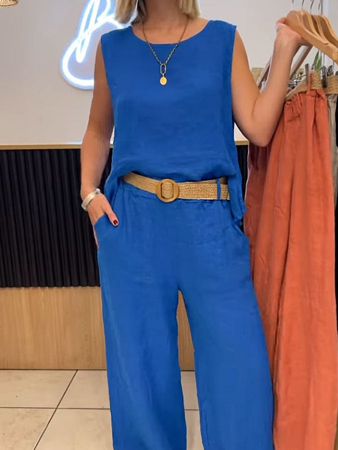 Audrey – Airy Sleeveless Summer Jumpsuit