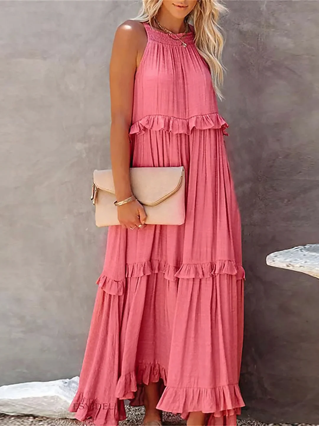 Mabel - Ruffle Breeze Maxi Dress
