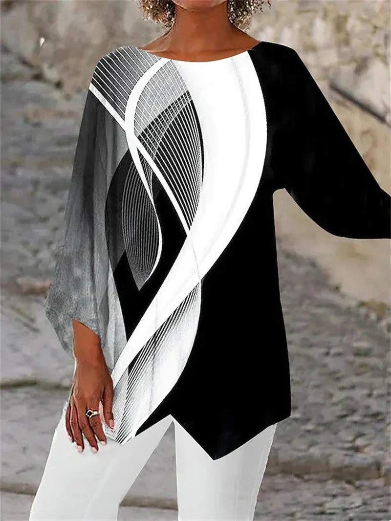 LYSENDRAE – ROUND NECK & LONG SLEEVE PRINTED SHIRT