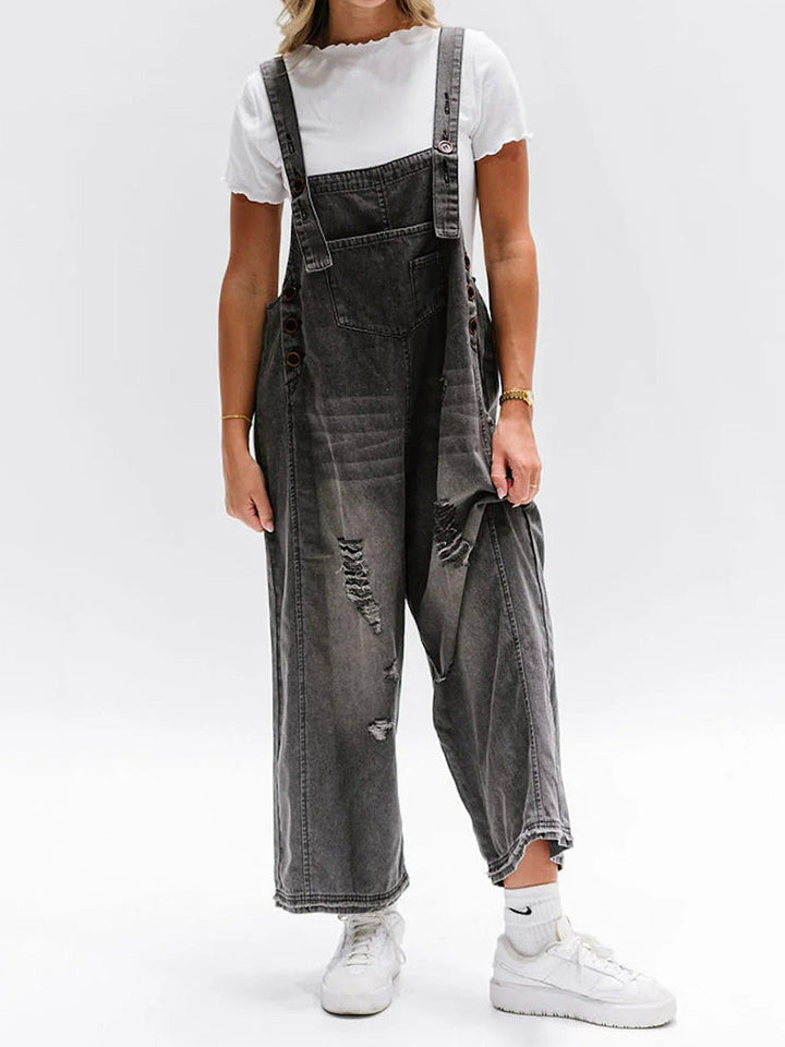 Callista | Vintage Washed Denim Overalls