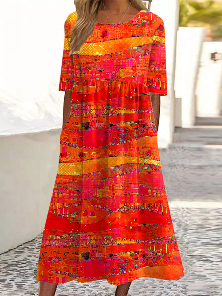 NIRELLE – VINTAGE ART PRINT CASUAL COTTON AND LINEN