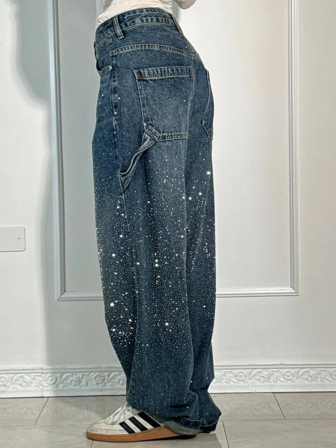 Victoria - High-Waist Glitter Jeans