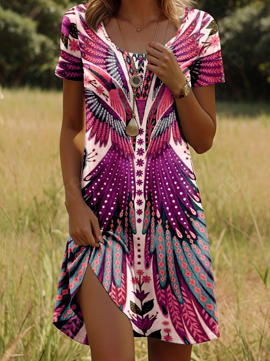 Mabel - Trendy Ethnic Printed Summer Dress