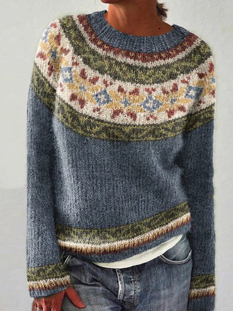 Glacier Soft Knit Sweater with Icy Cool Tones