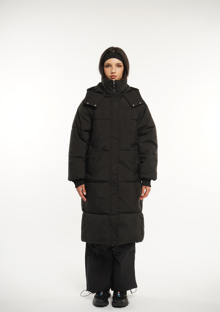 LUNA | HOODED LONG PUFFER JACKET