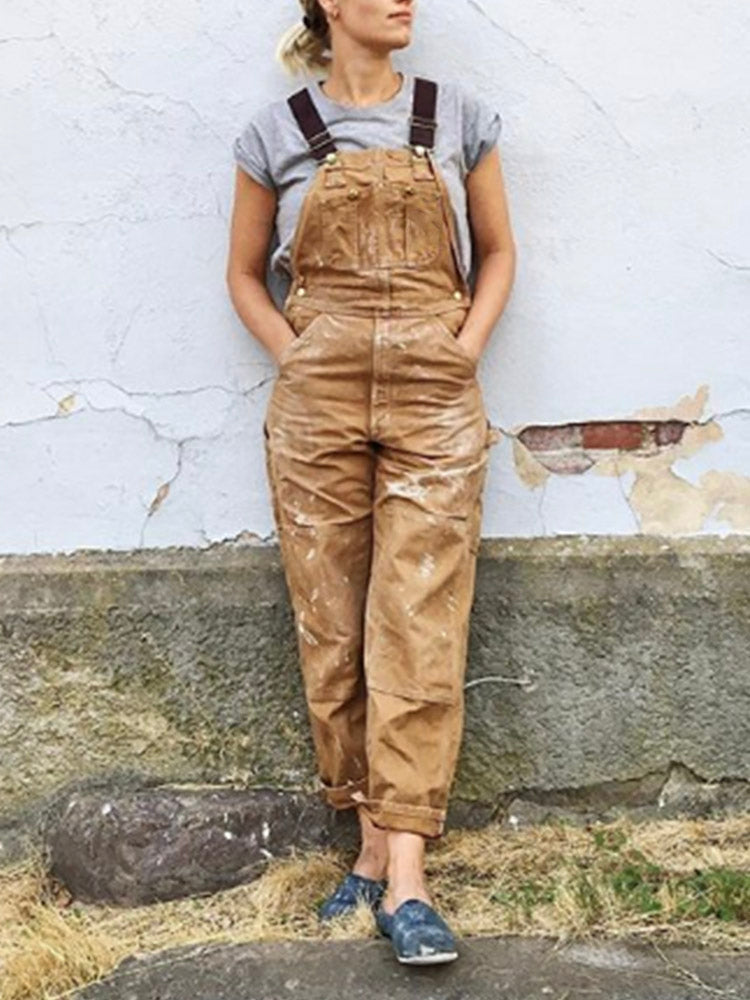 Diana | Relaxed Fit Canvas Overalls