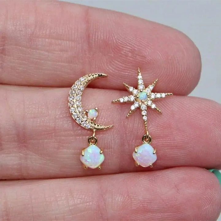 Unique Moon and Star Earrings