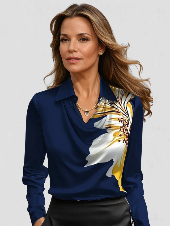 Melo | Satin Drape Blouse