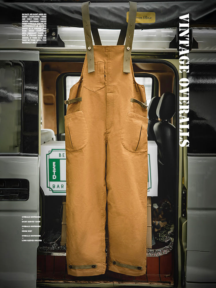 Relaxed Fit Stretch Overall for Men with Unique Pocket