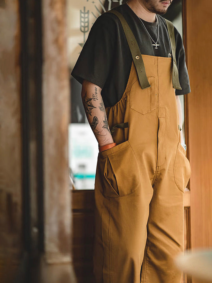 Relaxed Fit Stretch Overall for Men with Unique Pocket