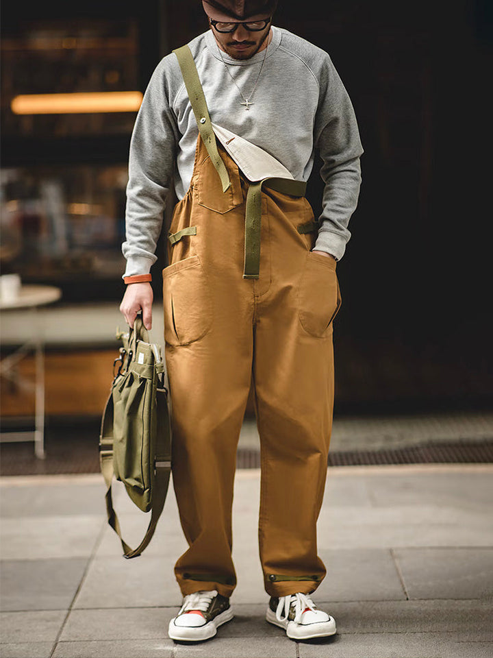Relaxed Fit Stretch Overall for Men with Unique Pocket