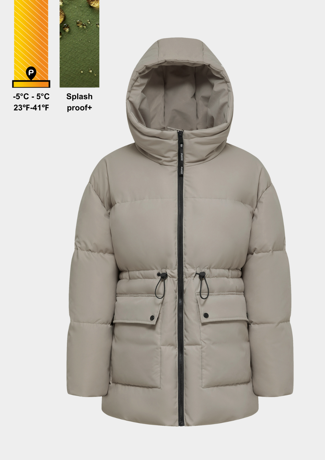 EVA | HOODED PUFFER JACKET SPLASHPROOF