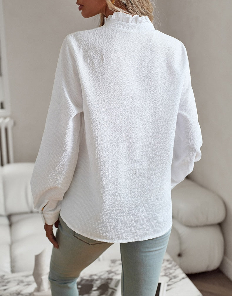 Faelina - Stylish Ruffle Detail Blouse