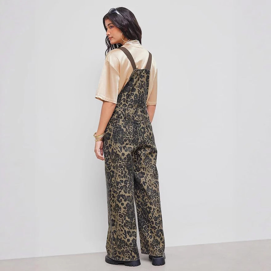 RINA – RETRO STATEMENT WIDE-LEG LEOPARD JUMPSUIT