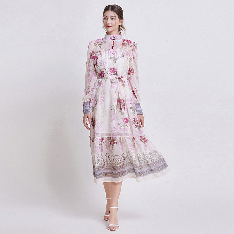 ZEHLIA – ELEGANT FLORAL CHIFFON DRESS