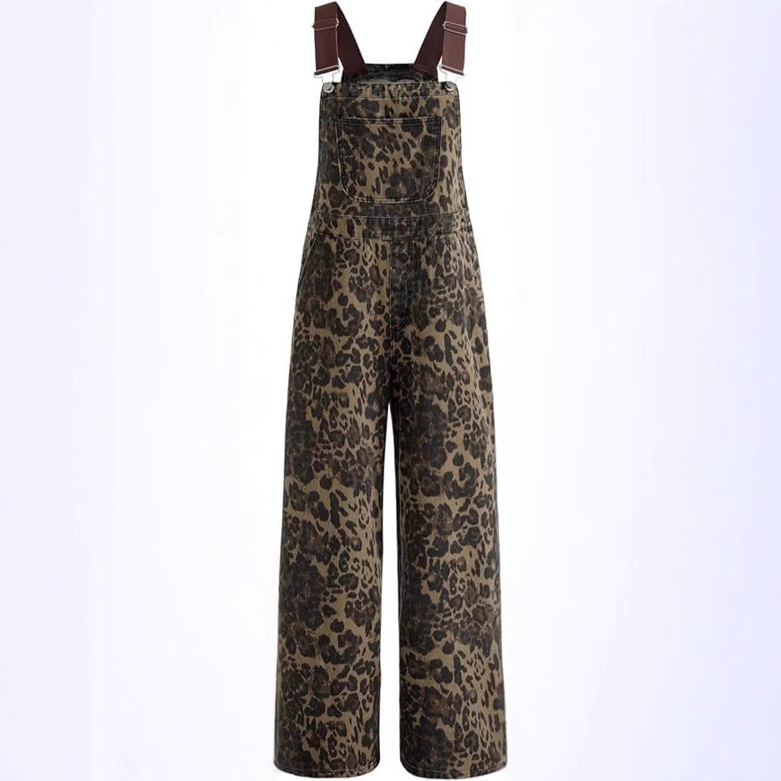 RINA – RETRO STATEMENT WIDE-LEG LEOPARD JUMPSUIT