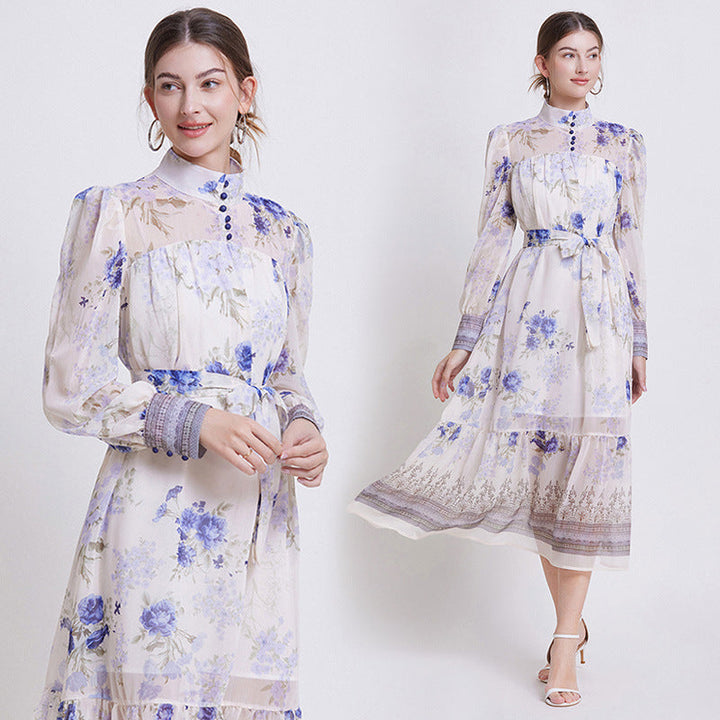 ZEHLIA – ELEGANT FLORAL CHIFFON DRESS