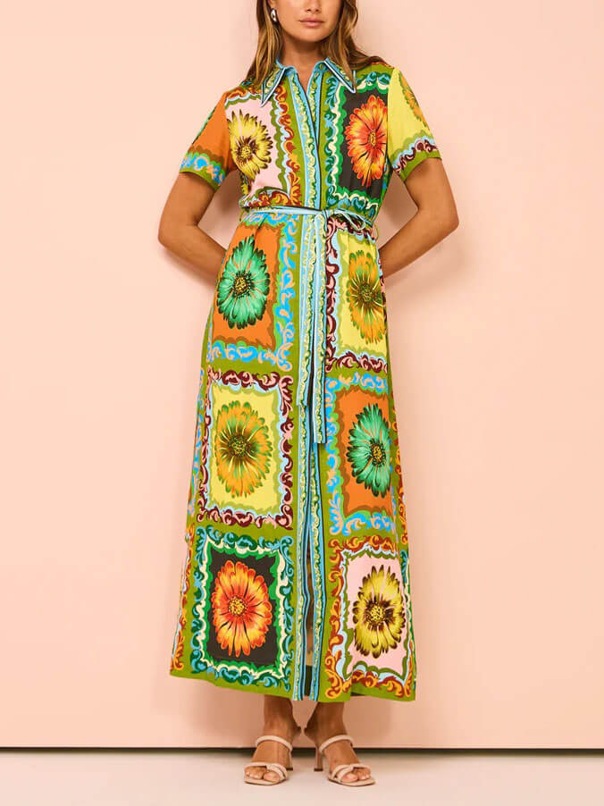 The Vintage Bloom Shirt Dress