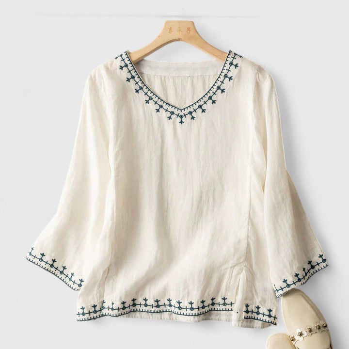 FELYRAETH – ELEGANT V-NECK BLOUSE