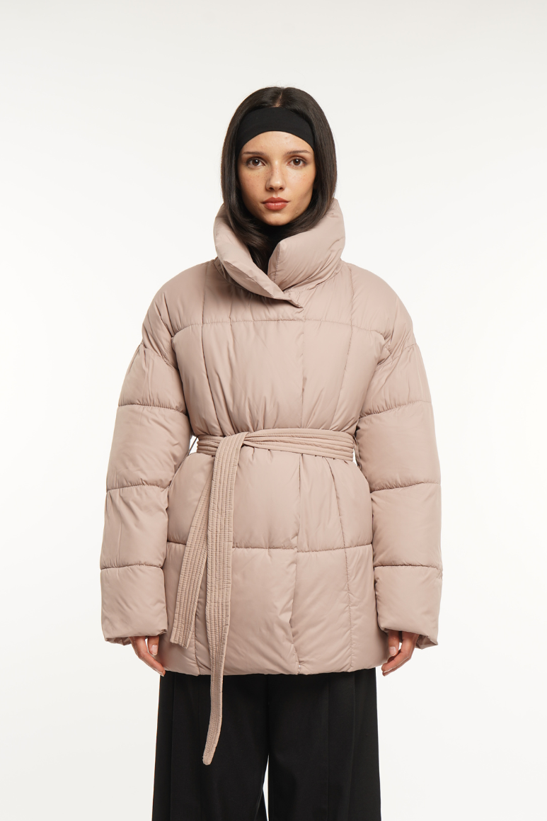 NOVA | MID LENGTH BELTED PUFFER JACKET