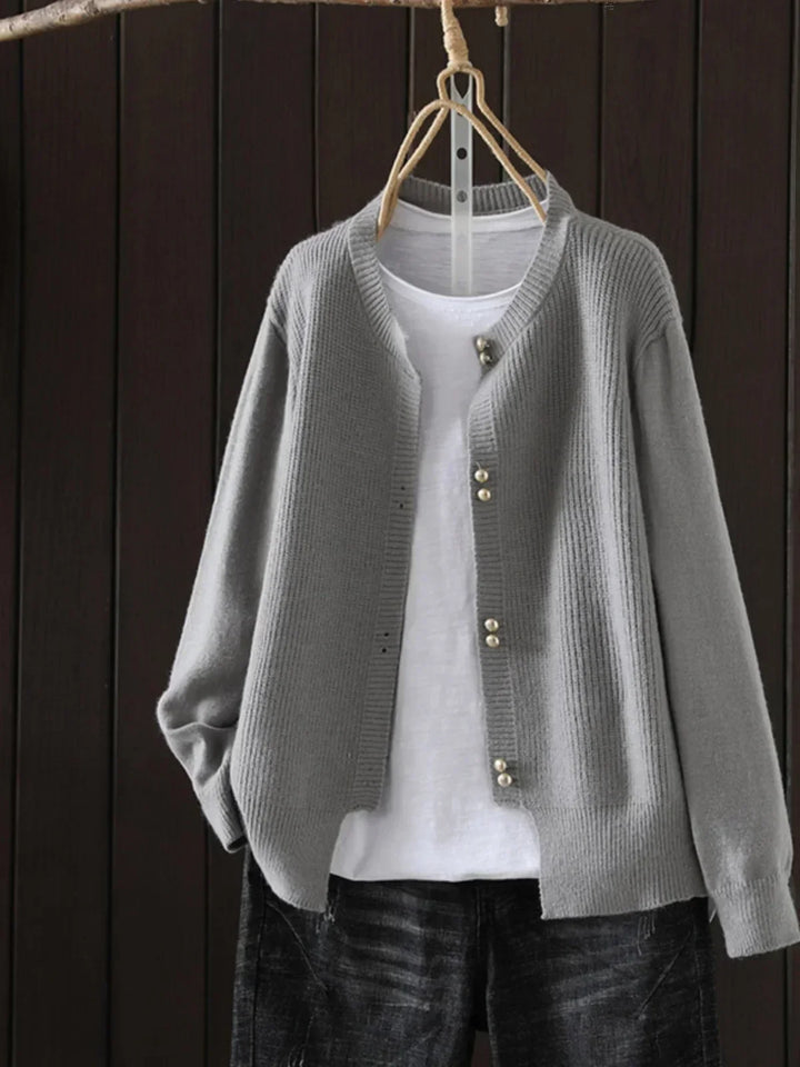 Claudine | Pearl-Button Cardigan