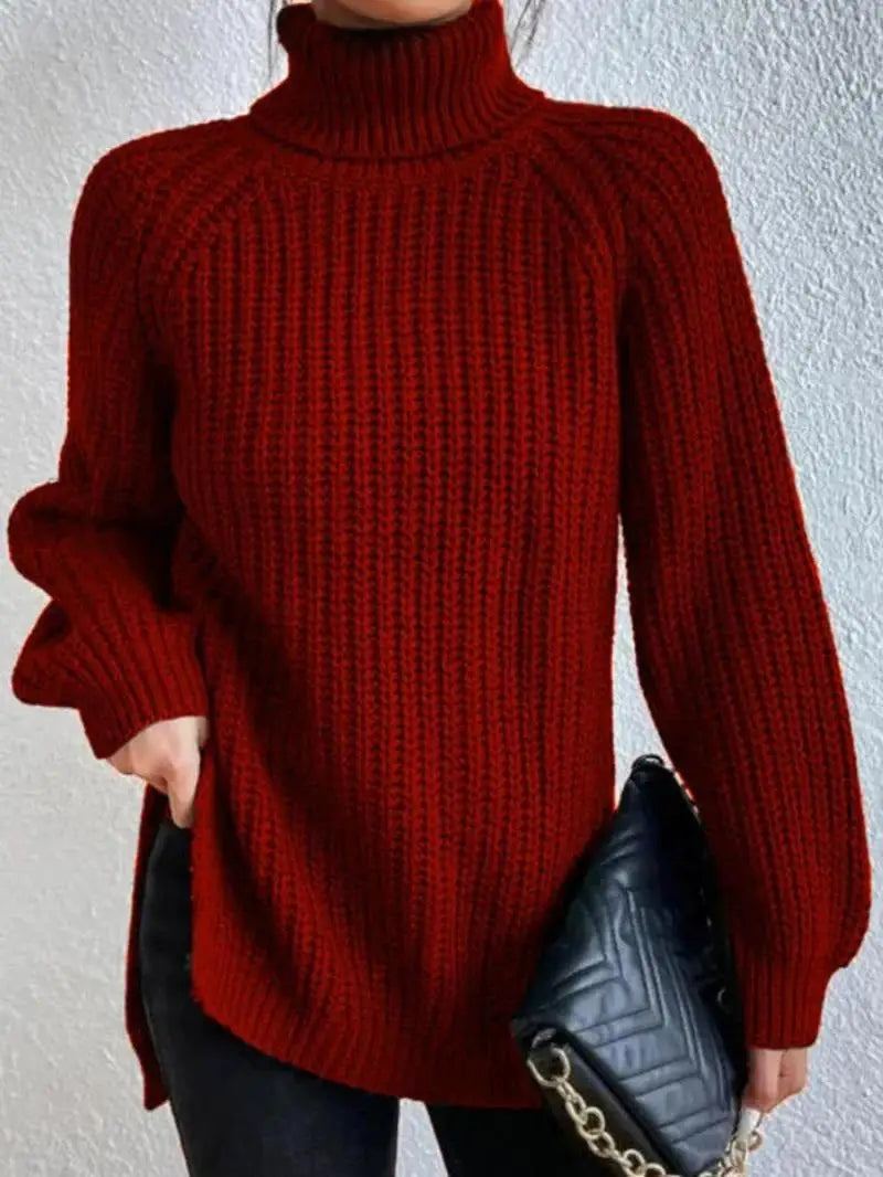 Ida | Comfortable Knit Turtleneck Long Sweater