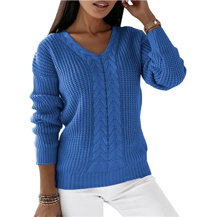 Selene® | Vintage knitted V-neck sweater