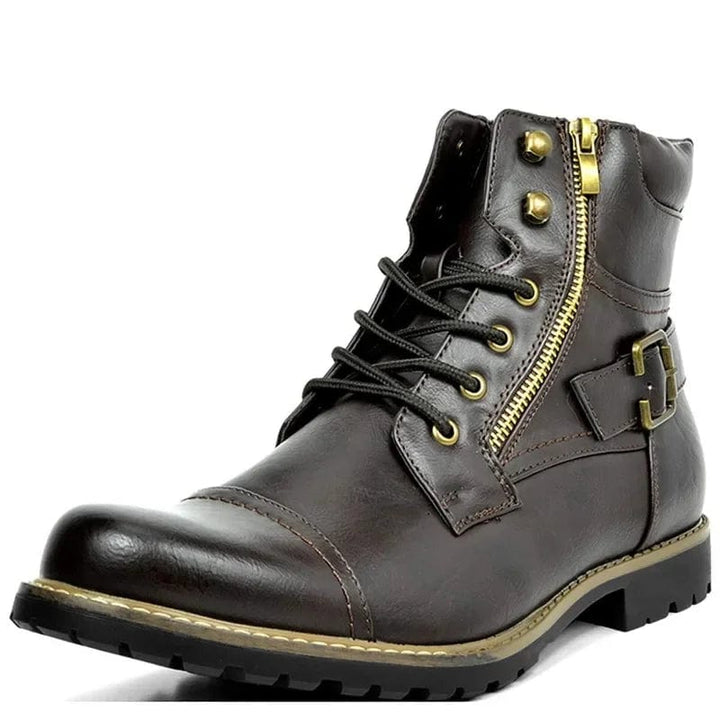 Rugged Elegance Leather Boots