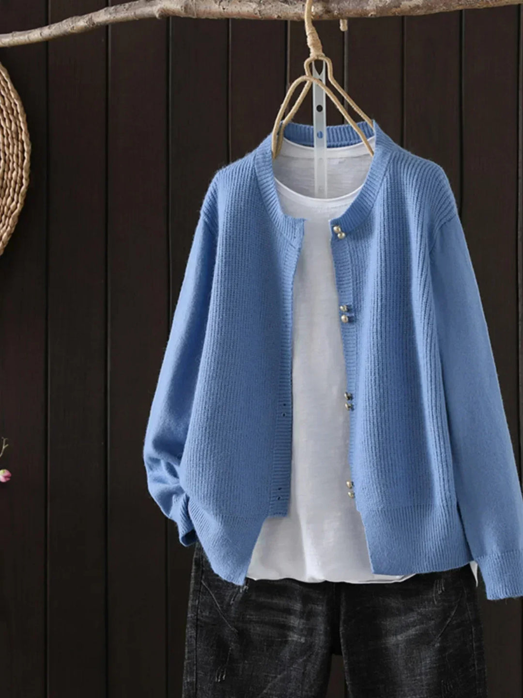 Claudine | Pearl-Button Cardigan