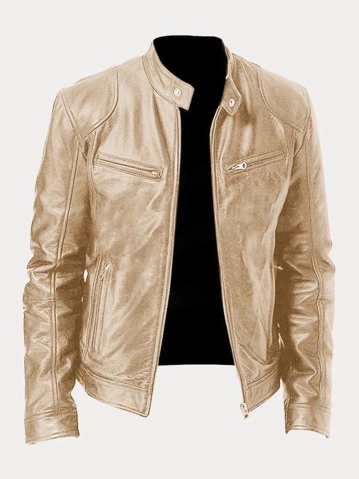 VINA – STYLISH BIKER LEATHER JACKET FOR MEN