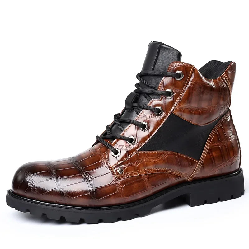 Rendell - Crocodile Leather Boots