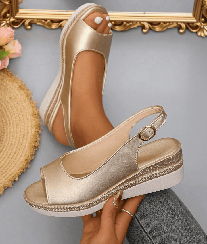 Quelyn | Elegant Slingback Wedge Sandals