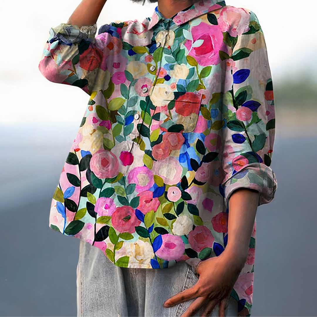 Fiona - Blouse with Romantic Floral Print