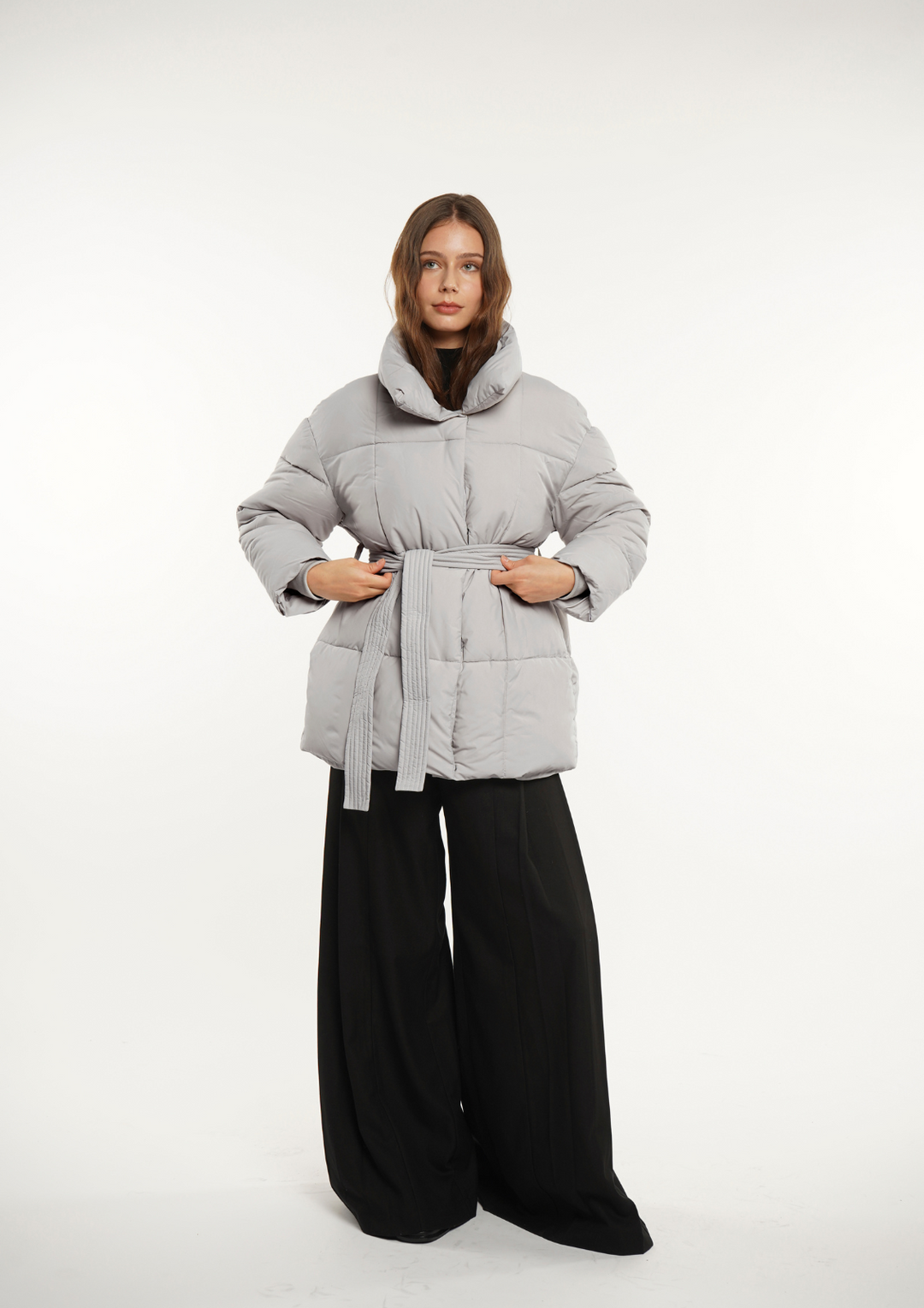NOVA | MID LENGTH BELTED PUFFER JACKET
